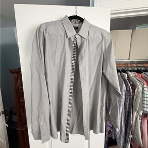 Galaxy By Harvic Men's Light Gray Shirt Jacket